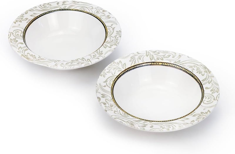 Edessa Ceramic Elana 17Cm Round Serving Bowl, White - Versatile Medium-Size Ceramic Bowl for Serving Salads, Curries, Snacks & Side Dishes - Microwave & Dishwasher Safe (Set of 6) - Image 3